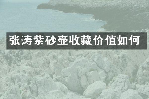 张涛紫砂壶收藏价值如何