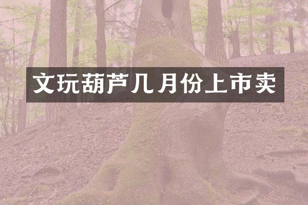 文玩葫芦几月份上市卖