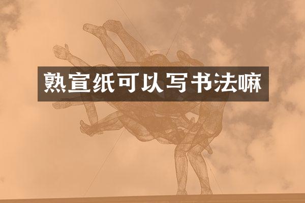 熟宣纸可以写书法嘛