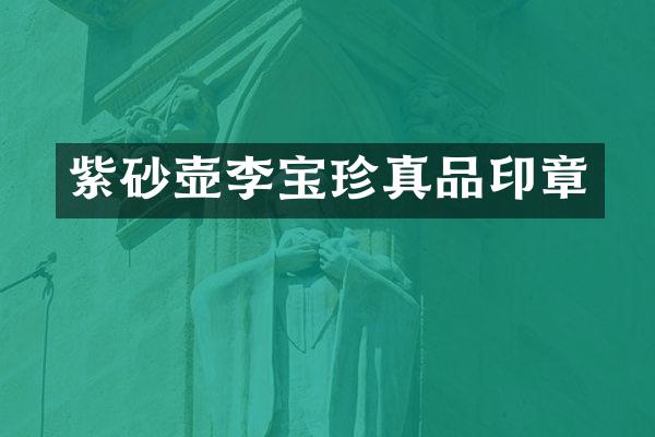 紫砂壶李宝珍真品印章