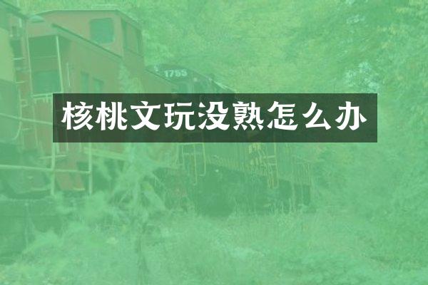 核桃文玩没熟怎么办