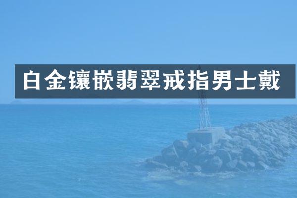 白金镶嵌翡翠戒指男士戴