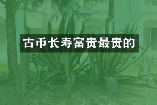 古币长寿富贵最贵的