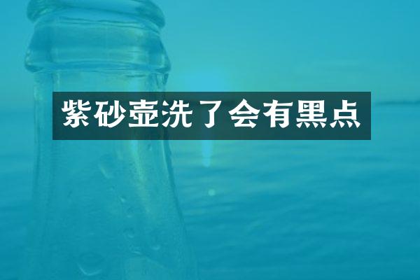 紫砂壶洗了会有黑点