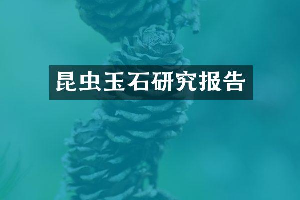昆虫玉石研究报告