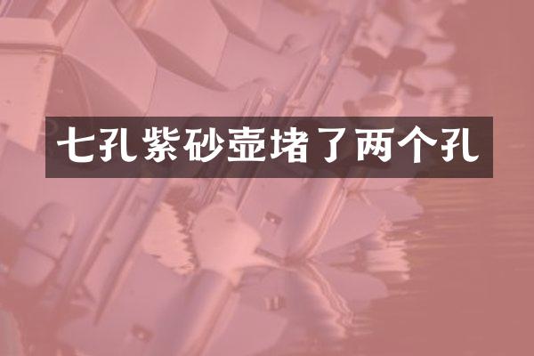 七孔紫砂壶堵了两个孔