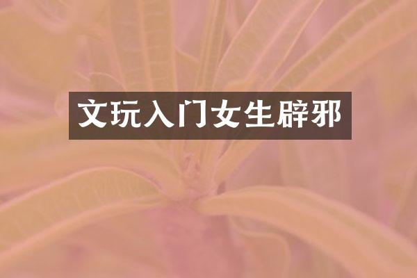 文玩入门女生