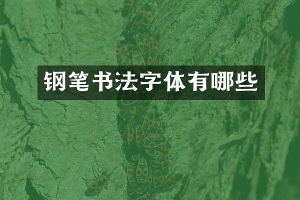 钢笔书法字体有哪些