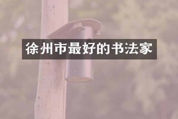 徐州市最好的书法家