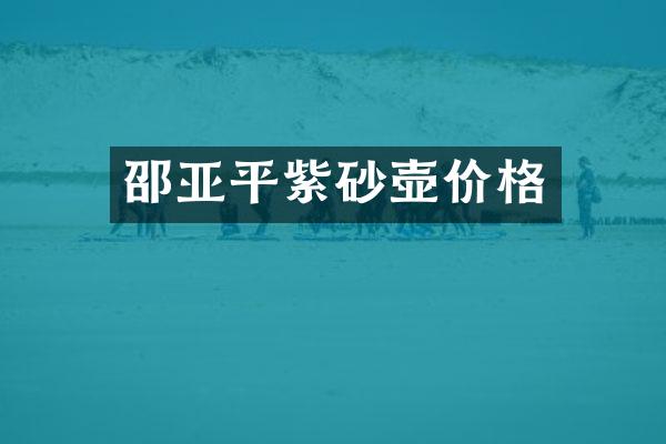 邵亚平紫砂壶价格