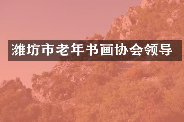 潍坊市老年书画协会领导