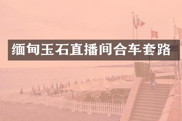 缅甸玉石直播间合车套路