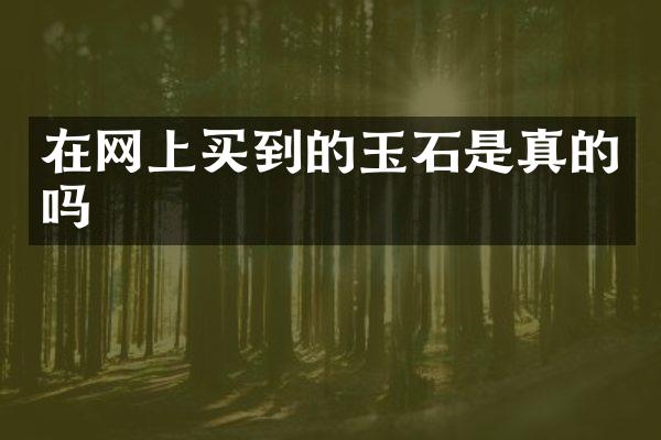 在网上买到的玉石是真的吗