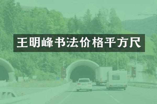 王明峰书法价格平方尺