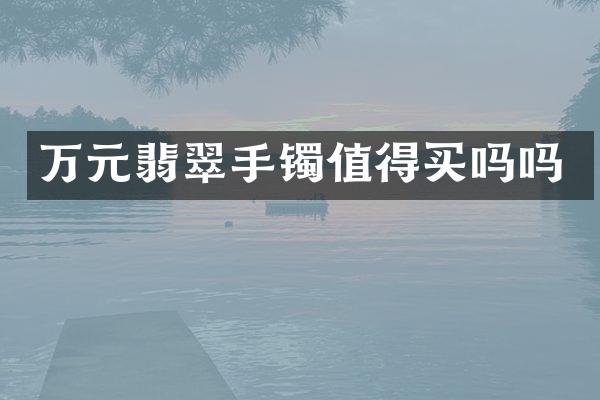 万元翡翠手镯值得买吗吗