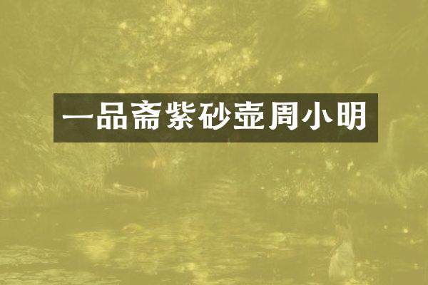 一品斋紫砂壶周小明