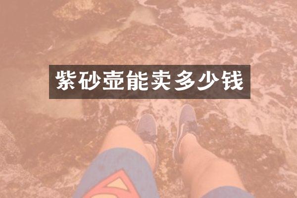 紫砂壶能卖多少钱