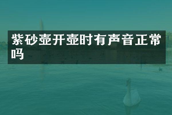 紫砂壶开壶时有声音正常吗