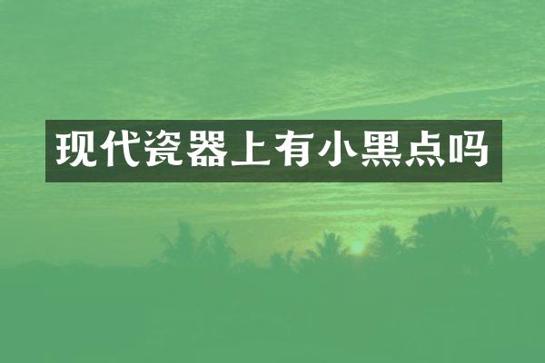 现代瓷器上有小黑点吗