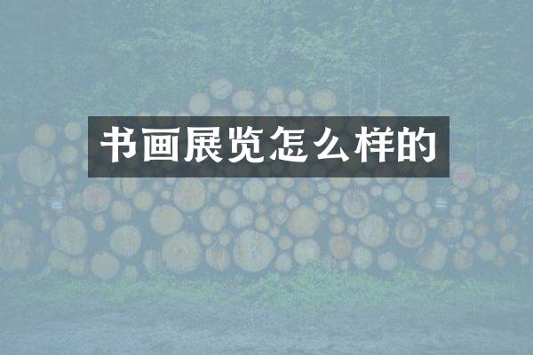 书画展览怎么样的