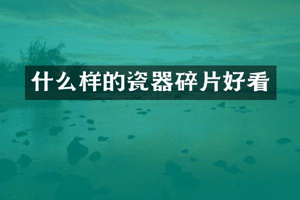 什么样的瓷器碎片好看