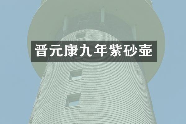 晋元康九年紫砂壶