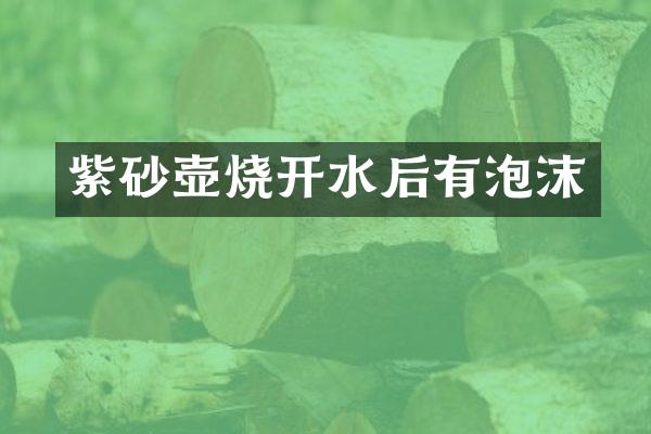 紫砂壶烧开水后有泡沫