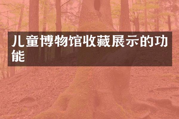 儿童博物馆收藏展示的功能