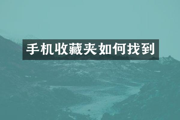 手机收藏夹如何找到