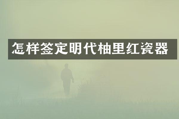 怎样签定明代柚里红瓷器