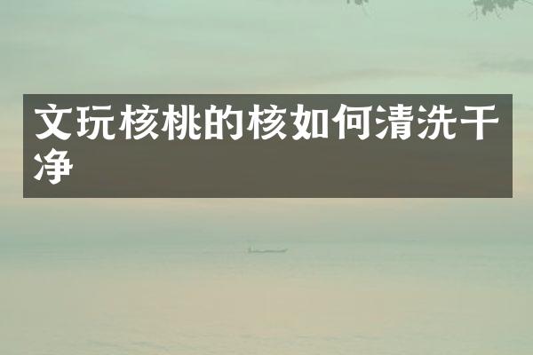 文玩核桃的核如何清洗干净