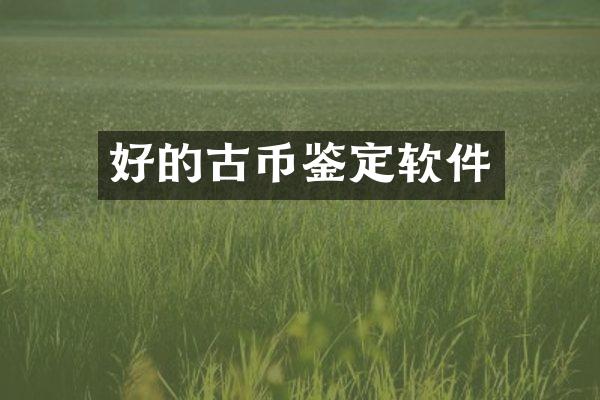好的古币鉴定软件