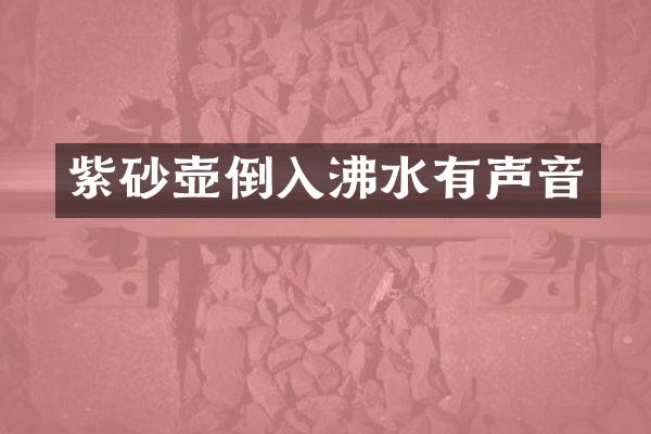 紫砂壶倒入沸水有声音