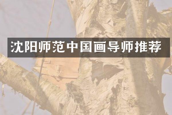 沈阳师范中国画导师推荐
