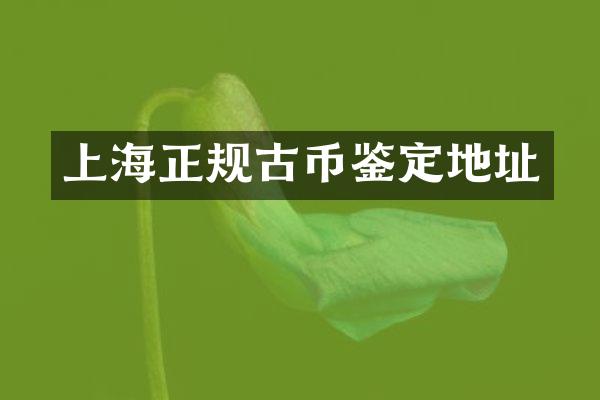 上海正规古币鉴定地址