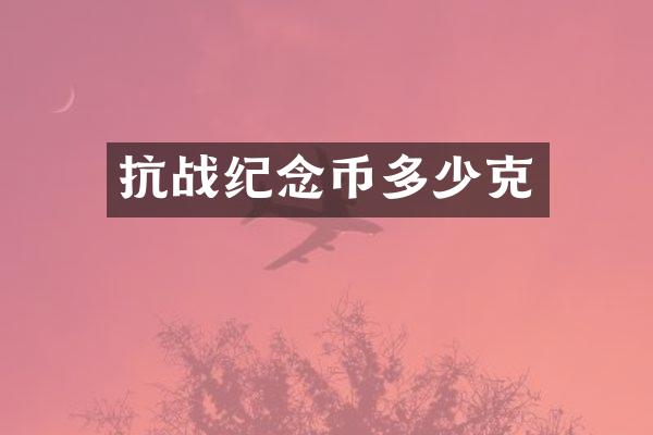 抗战纪念币多少克