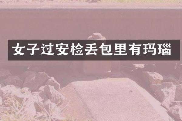 女子过安检丢包里有玛瑙