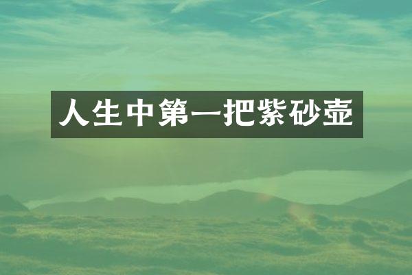 人生中第一把紫砂壶