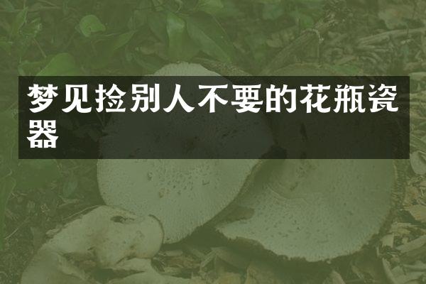 梦见捡别人不要的花瓶瓷器