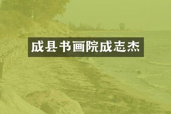 成县书画院成志杰