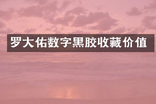 罗大佑数字黑胶收藏价值