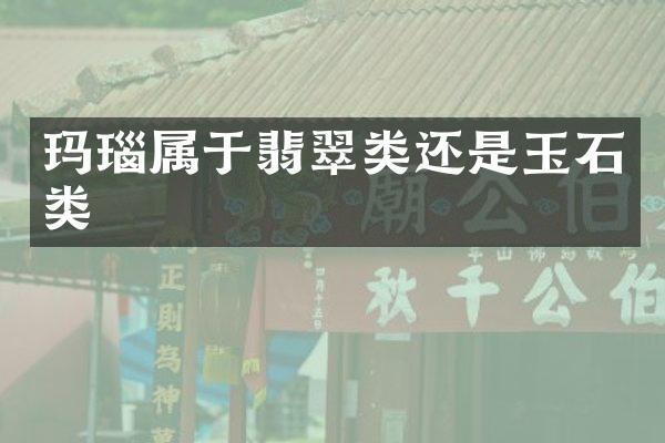 玛瑙属于翡翠类还是玉石类