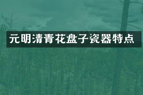 元明清青花盘子瓷器特点