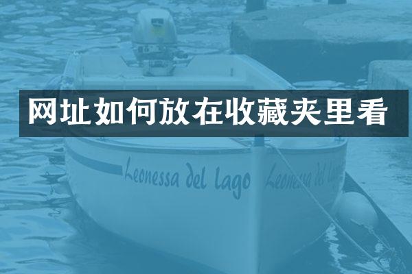 网址如何放在收藏夹里看