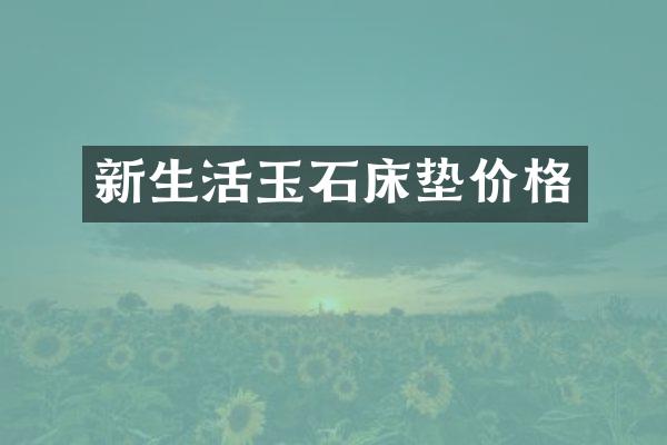 新生活玉石床垫价格