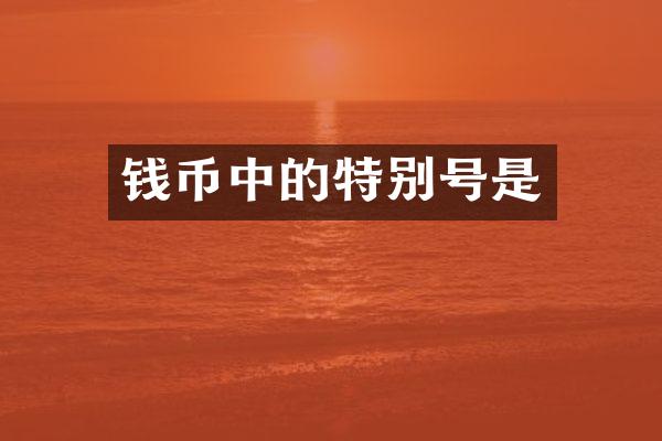 钱币中的特别号是