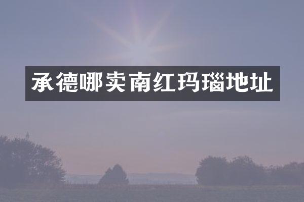 承德哪卖南红玛瑙地址