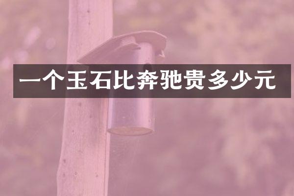 一个玉石比奔驰贵多少元