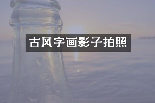古风字画影子拍照