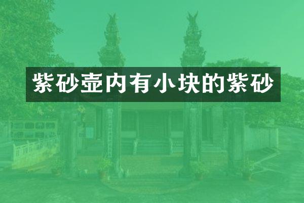 紫砂壶内有小块的紫砂
